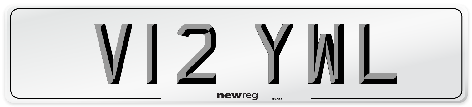 V12 YWL Number Plate from New Reg